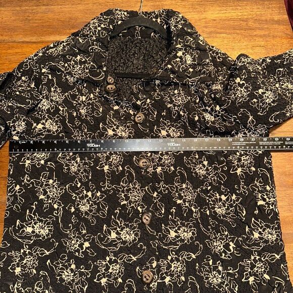 Coldwater Creek Reversible Floral Collared Button Up Jacket - Picture 6 of 7